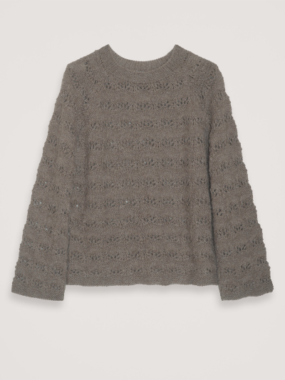 Alpaka Wellenpullover